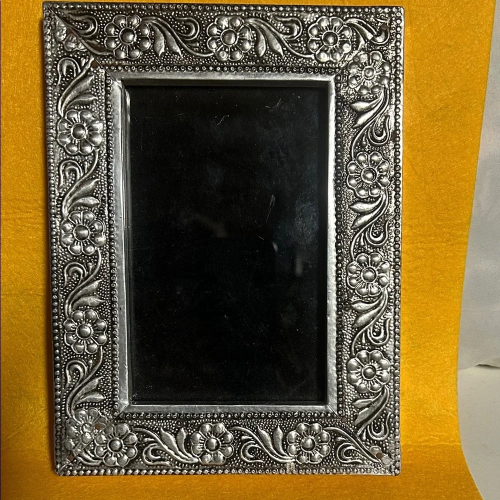 Elegant Silver Floral Wall Frame